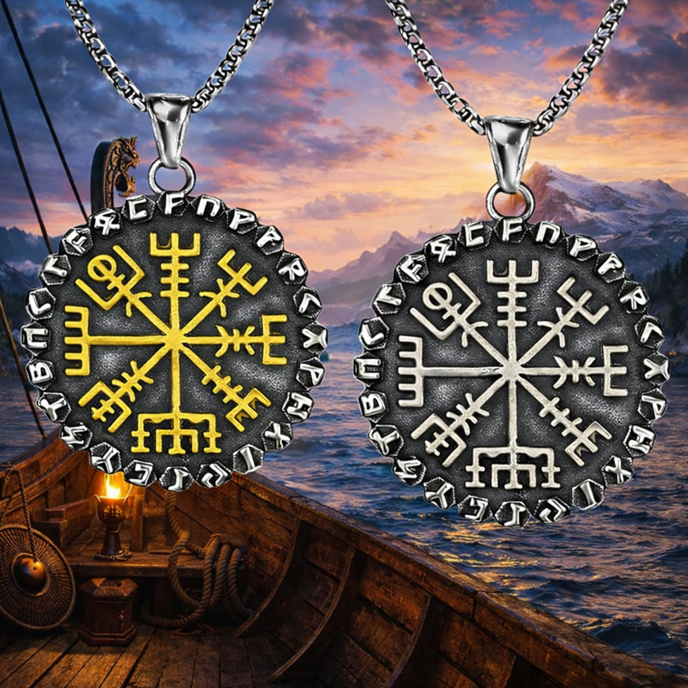 Halskjede - Vegvísir + Runer